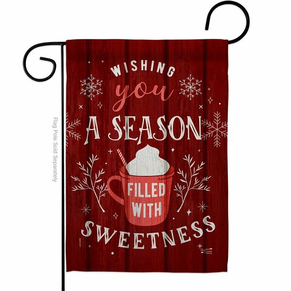 Patio Trasero 13 x 18.5 in. Filled with Sweetness Garden Flag with Winter Wonderland Double-Sided  Vertical Flags PA3902965
